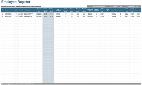 Payroll Spreadsheet For Small Business — Db