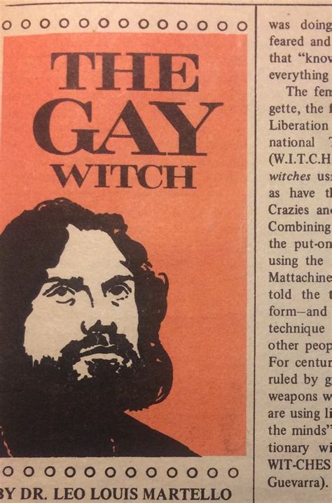 Out Of The Broom Closet Gay Activist And Village Wiccan Leo Martello Village Preservation