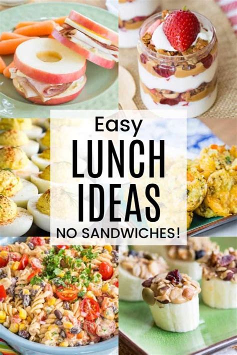 50 Easy Lunch Ideas No Sandwiches Cupcakes And Kale Chips