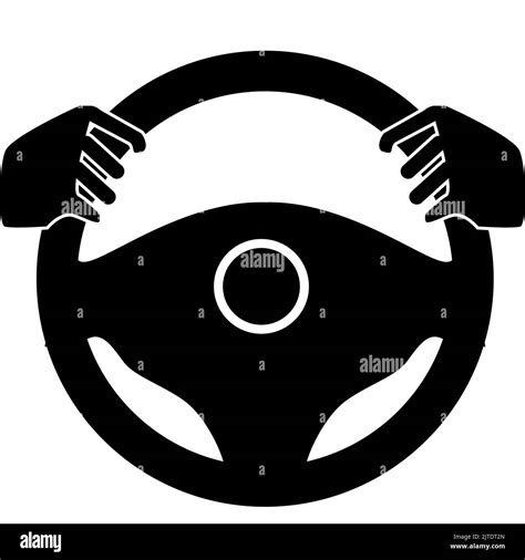 Steering Wheel Icon On White Background Car Driver Sign Car Wheel
