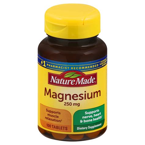 Save On Nature Made Magnesium 250 Mg Dietary Supplement Tablets Order Online Delivery Martin S
