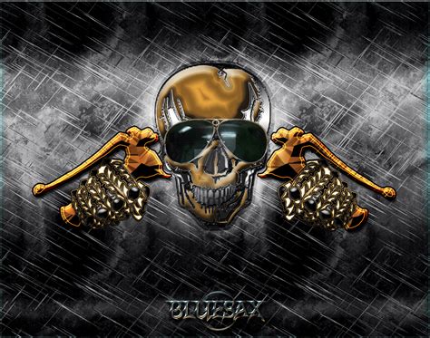 Biker Skull Wallpapers Top Free Biker Skull Backgrounds Wallpaperaccess