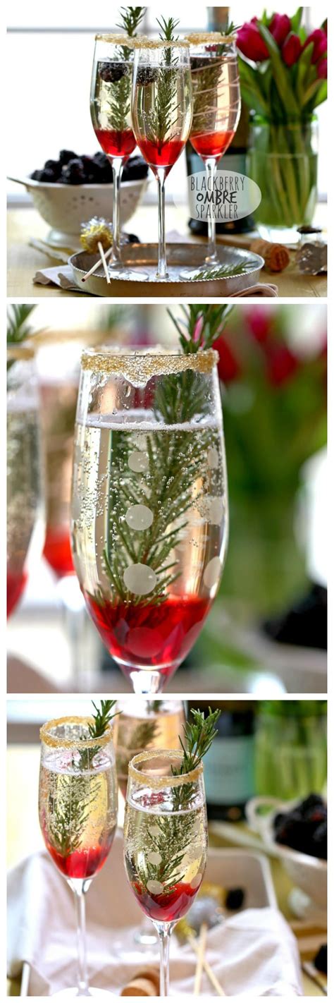 Champagne cocktail recipes 2018 new years drink ideas. Blackberry Ombre Sparkler | The Cookie Rookie | Christmas ...