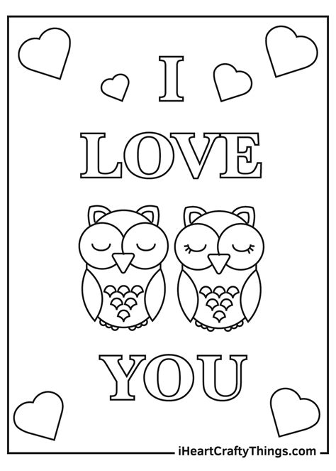 Printable I Love You Coloring Pages Tips For Coloring I Love You