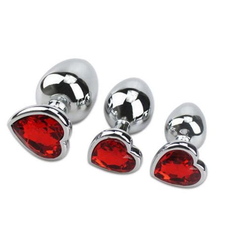 3pcs Diamond Anal Butt Toys Plug Round Insert Jeweled Gem Metal 3 Size Set S M L Ebay