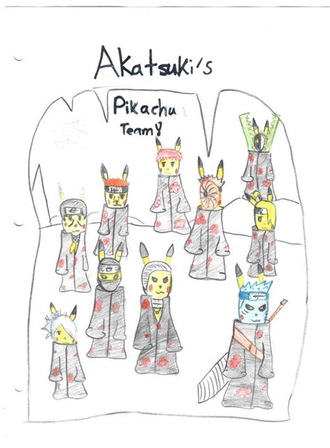 Akatsuki Pikachu Team By Potatoman7 On Deviantart