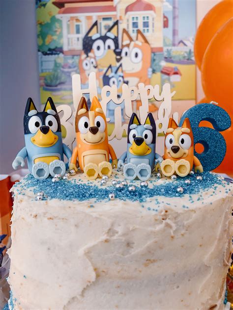 Bluey Party Birthday Cake Kids 3rd Birthday Cakes Dog Birthday Party