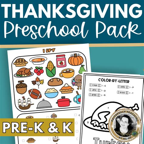 Thanksgiving Preschool Pack Create Your Homeschool
