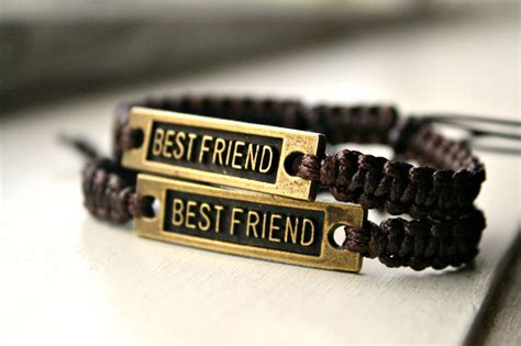 Beadsknots Set Of 2 Matching Bronze Best Friend Bracelets Friend