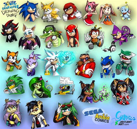 Sonic Character Drawing Dump By Cyanicus On Deviantart