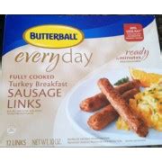 Warm turkey breakfast sausages in microwave per package directions. Butterball Everyday Sausage Links, Turkey Breakfast, Fully ...