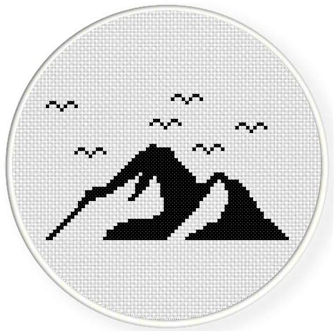 Charts Club Members Only Simple Mountains Cross Stitch Pattern Daily
