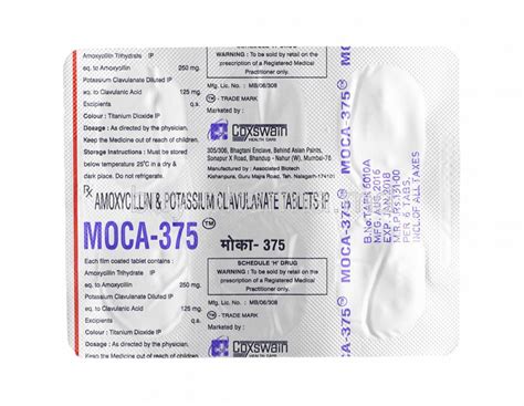 Buy Moca Amoxicillin Clavulanic Acid Online