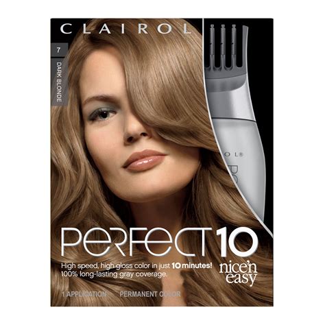 Clairol Nicen Easy Perfect 10 Permanent Hair Color 7 Dark Blonde