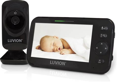 LUVION Icon Deluxe Black Babyfoon Met Camera Premium Baby Monitor