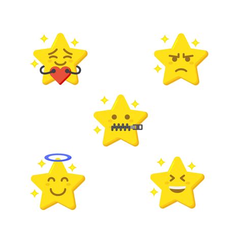 Lindo Conjunto De Emoji Estrella 12959042 Png