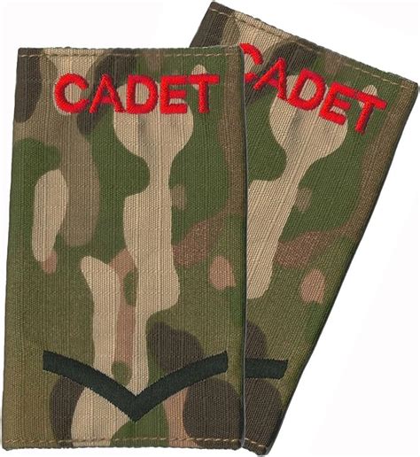 Pair Acf Ccf Rank Slides Cadet Red On Mtp Multicam Lance Corporal