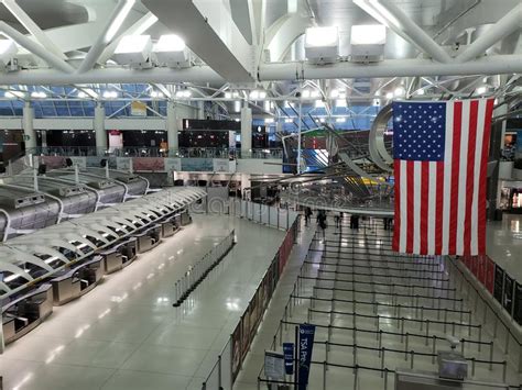 Inside Of Terminal 1 At Jfk International Airport In New York Editorial
