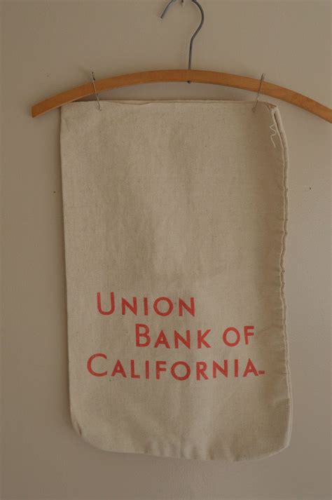 Canvas Money Bags Lot Of 2 Vintage Union Bank Of California Etsy