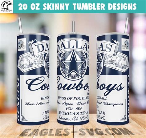 Dallas Cowboys Budweiser Tumbler Wrap Png