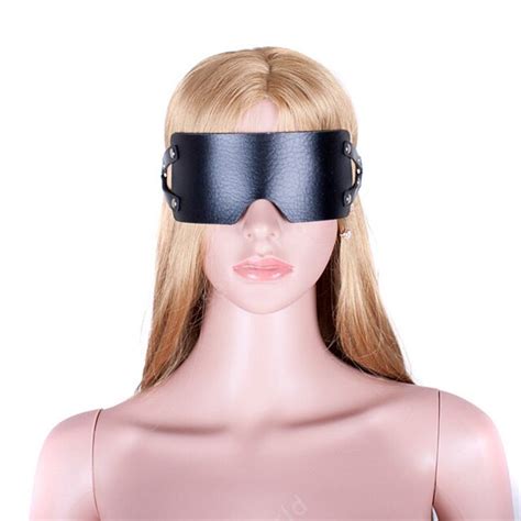 New Style Black Pu Leather Blindfold Sexy Eye Mask Bondage Tease Sex Aid Party Fun Sex Toys For