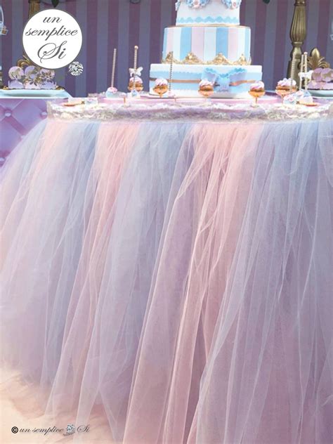 Tulle Table Skirt Multi Color Rainbow Color Tulle Etsy Canada Tulle