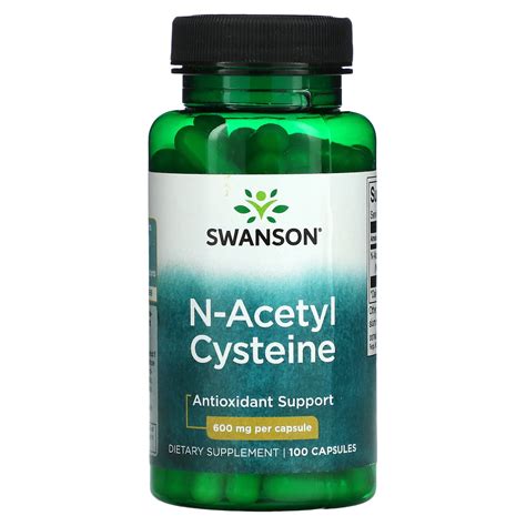 swanson n acetyl cysteine nac capsules 600 mg 100 count by demianak bond