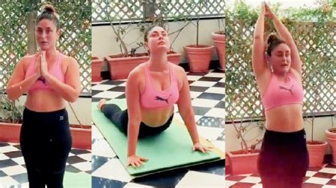 Kareena Kapoor Doing Surya Namaskar And Home Workout Full Video Youtube