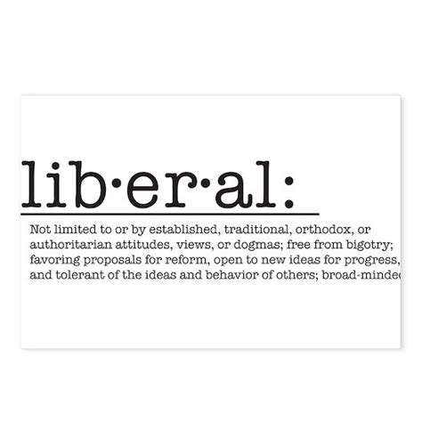 Liberal Definition Postcards Package Of 8 By The Lobster Cafe