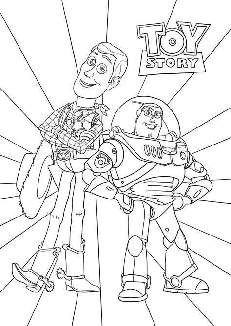 Toy Story Colouring In Page Etsy