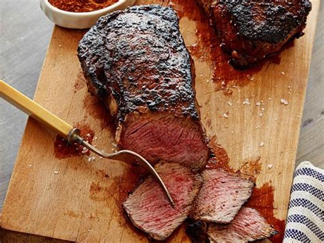 · bobby flay's roast prime rib with thyme au jus recipe, from boy meets grill on food network, makes for an impressive holiday main course. Coffee Rubbed Rib-Eye | Recipe | Rib eye recipes, Food ...