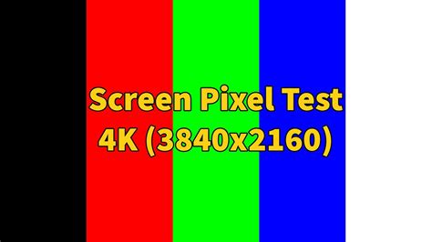 screen pixel test 4k 3840x2160 main colors youtube