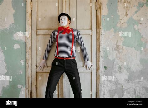 Mime Artist White Face Paint High Resolution Stock Photography And