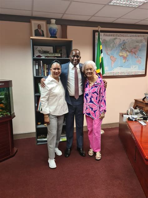 Pm Roosevelt Skerrit Meets Mother In Law And Wife Of St Vincent S Pm In Dominica Associates