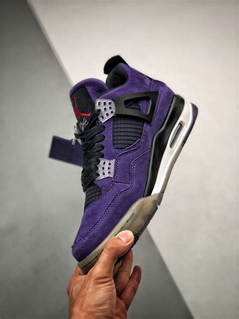 Travis Scott X Air Jordan 4 “purple Suede” For Sale Sneaker Hello