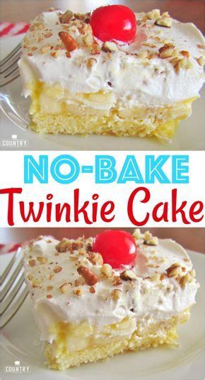 Cut each in half lengthwise from top to bottom. NO-BAKE TWINKIE CAKE | Recipe | Twinkie cake recipes, Cake ...