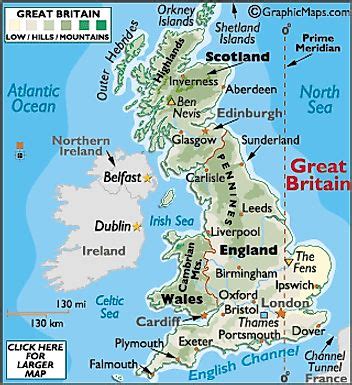 Map of Great Britain - European Maps, Europe Maps Great Britain Map Information - World Atlas