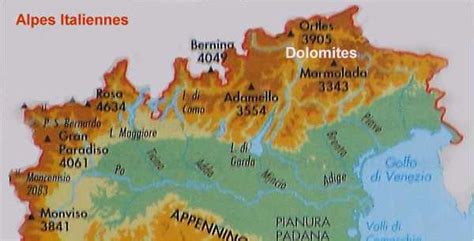 Carte Des Alpes Dolomites Voyages Cartes