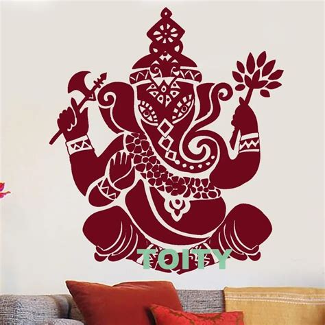 Buy Ganesha Vinyl Wall Decal India Elephant God