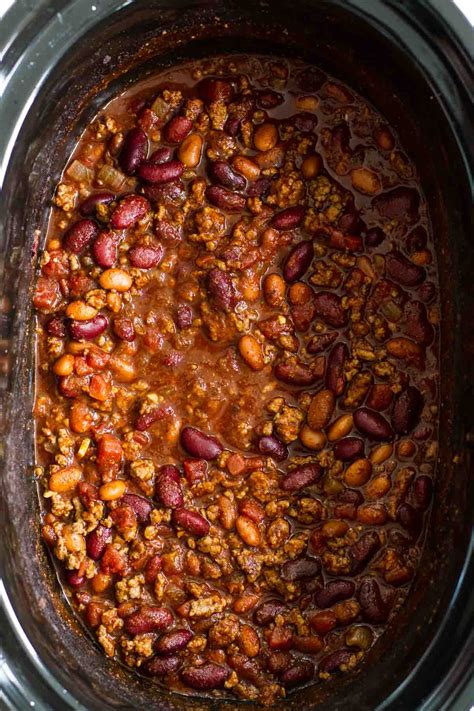 Easy Crock Pot Chili Recipe Slow Cooker Chili Taste And Tell