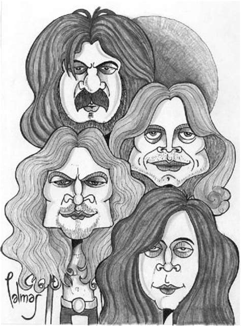 Led Zeppelin Von Palmas Berühmte Personen Cartoon Toonpool