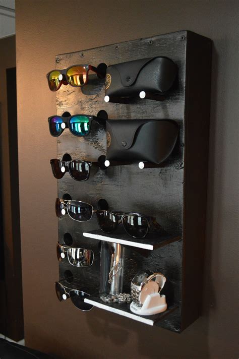 Diy Sunglasses Display Shelf With Images Diy Sunglasses Holder Diy Sunglasses Sunglasses