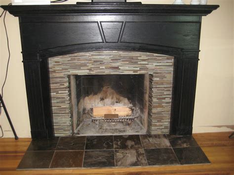 30 Black Tile Fireplace Surround