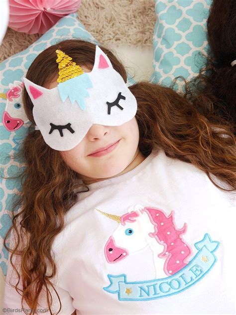 No Sew Diy Unicorn Sleeping Mask With Free Template Antifaces Para