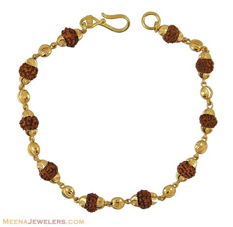 Ladies Bracelet With Rudraksha Brla8931 22k Gold Ladies Bracelet