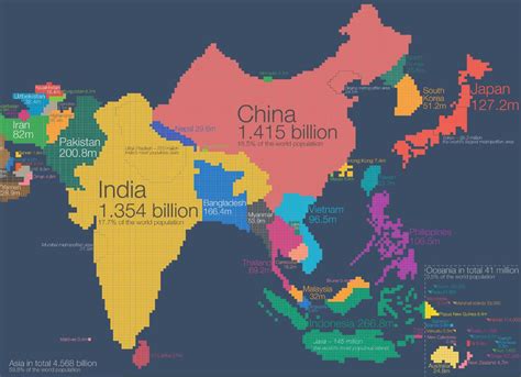 This Fascinating World Map Was Drawn Based On Country Populations