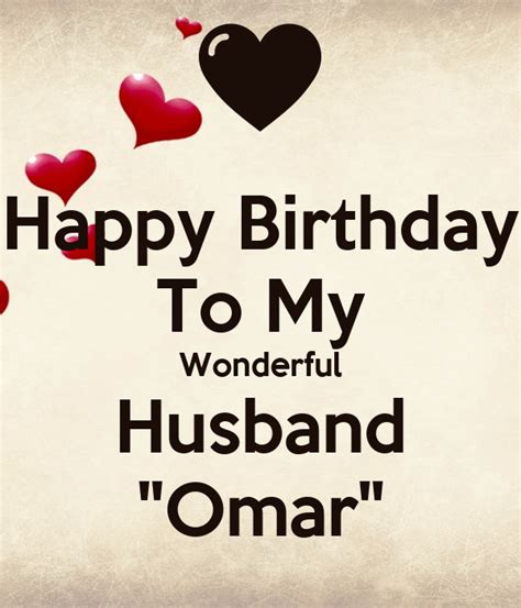 Happy Birthday To My Wonderful Husband Omar Poster Vathani Keep