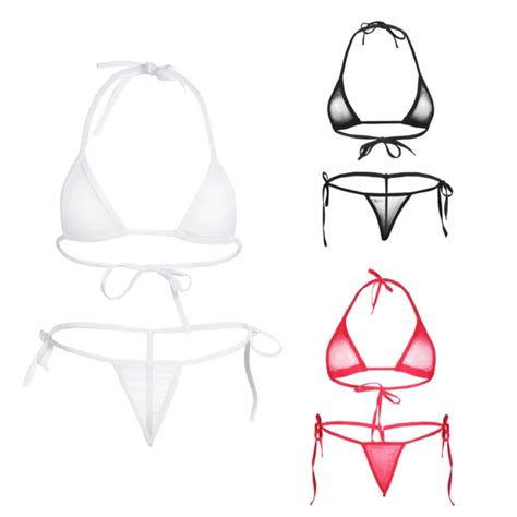 sexy women lingerie swimwear micro mini bikini lady g string thong bra underwelu 7 41 picclick