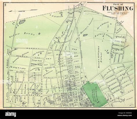 1873 Beers Map Of Part Of Flushing Queens New York City Geographicus
