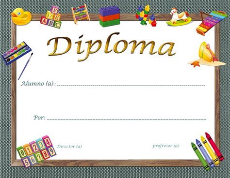 2 Plantillas De Diplomas Para Parvularia Y Kindergarten Gratis Photo